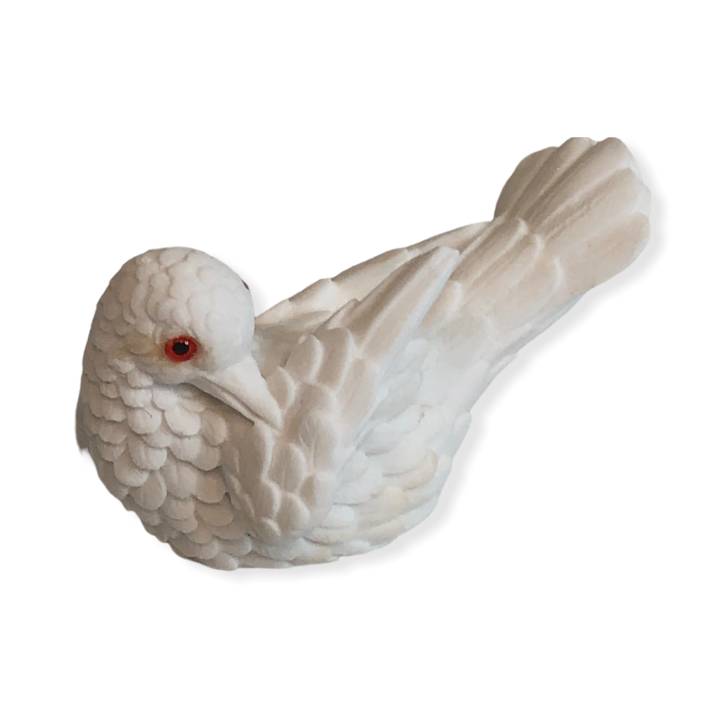 White Alabaster Doves Big Red's Craft