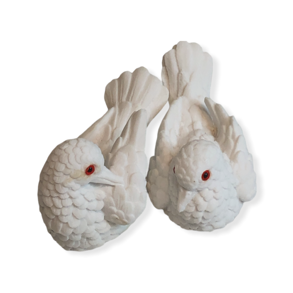 White Alabaster Doves